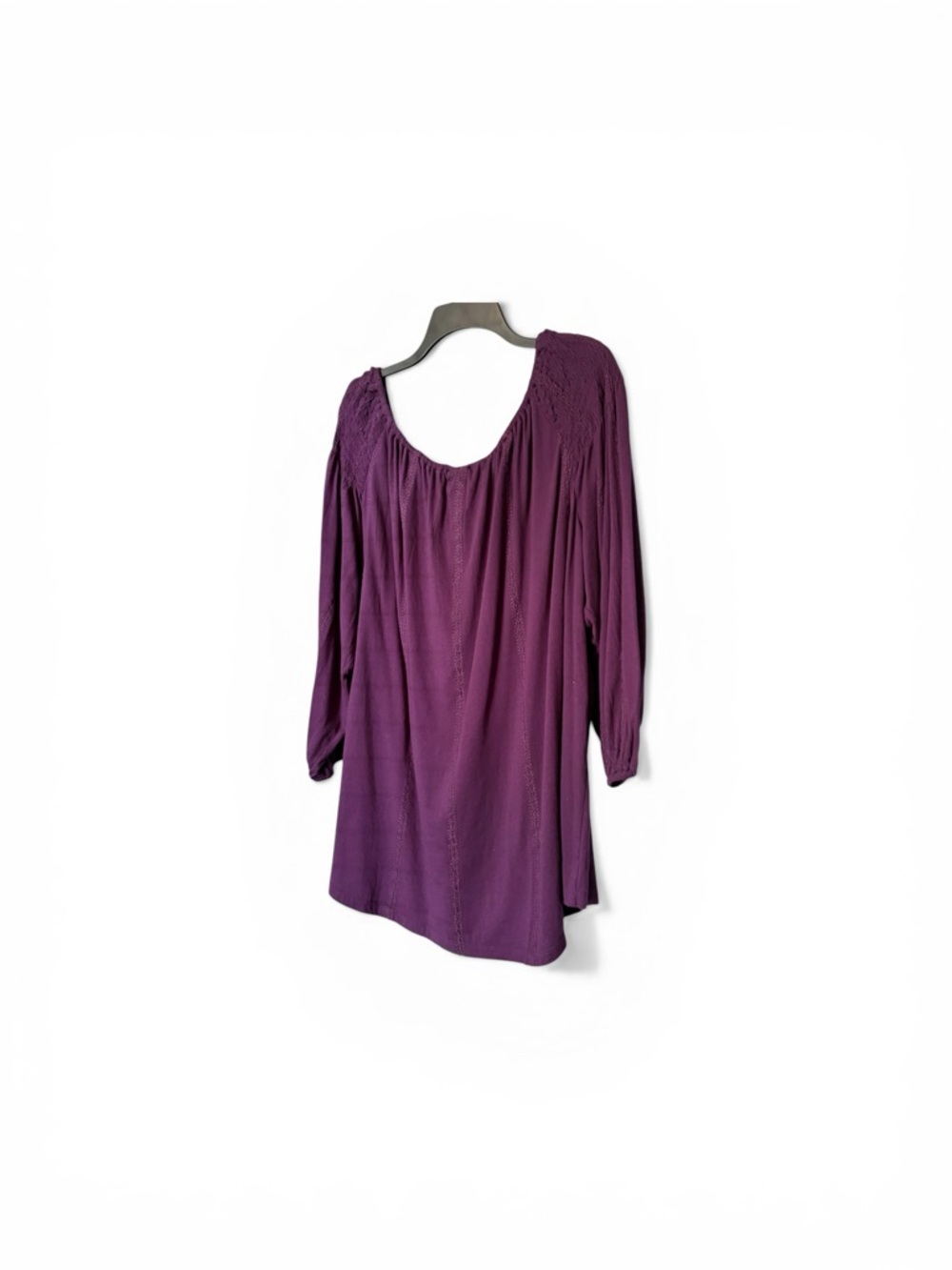 Lauren Ralph Lauren Plum Three-Quarter Sleeve Blouse - Picture 4 of 4